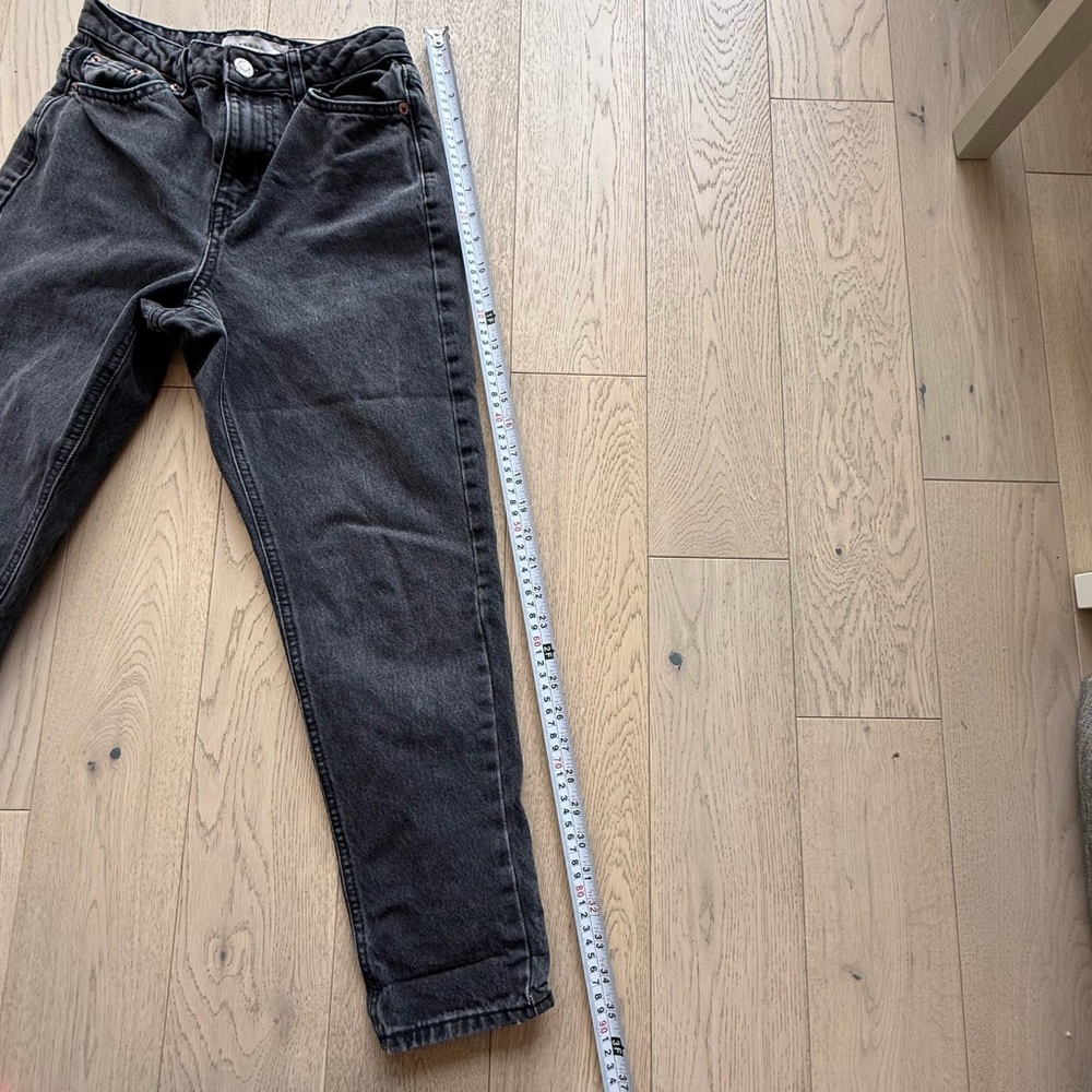 Topshop Black Denim Mom Jeans Size 26 - Picture 3 of 7
